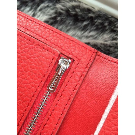 Replica Alta gamma di alta qualità Hermes Bearn Portafoglio in pelle Vermillion Imitazioni Replica perfette Alta gamma di alta qualità Hermes Bearn Portafoglio in pelle Vermillion
