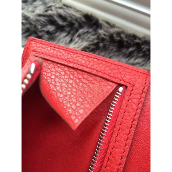 Replica Alta gamma di alta qualità Hermes Bearn Portafoglio in pelle Vermillion Imitazioni Replica perfette Alta gamma di alta qualità Hermes Bearn Portafoglio in pelle Vermillion