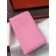 Replica Hermes Bicolor Dogon Portafoglio in pelle rosa Imitazioni Replica perfette Hermes Bicolor Dogon Portafoglio in pelle rosa