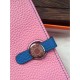 Replica Hermes Bicolor Dogon Portafoglio in pelle rosa Imitazioni Replica perfette Hermes Bicolor Dogon Portafoglio in pelle rosa