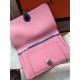 Replica Hermes Bicolor Dogon Portafoglio in pelle rosa Imitazioni Replica perfette Hermes Bicolor Dogon Portafoglio in pelle rosa