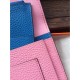 Replica Hermes Bicolor Dogon Portafoglio in pelle rosa Imitazioni Replica perfette Hermes Bicolor Dogon Portafoglio in pelle rosa