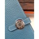 Replica Alta gamma Hermes Dogon Portafoglio In Blue Jean pelle Imitazioni Replica perfette Alta gamma Hermes Dogon Portafoglio In Blue Jean pelle