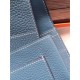 Replica Alta gamma Hermes Dogon Portafoglio In Blue Jean pelle Imitazioni Replica perfette Alta gamma Hermes Dogon Portafoglio In Blue Jean pelle
