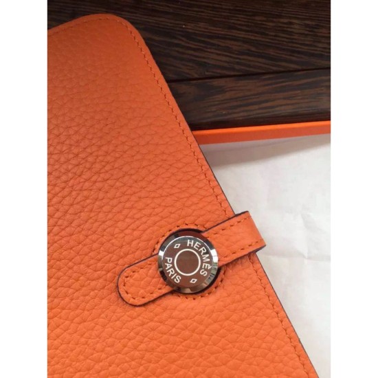 Replica di alta qualità Hermes Dogon Portafoglio in pelle arancione Imitazioni Replica perfette di alta qualità Hermes Dogon Portafoglio in pelle arancione