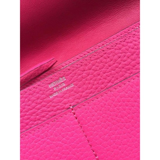 Replica Pari Hermes Dogon Portafoglio in pelle Rose Tyrien Imitazioni Replica perfette Pari Hermes Dogon Portafoglio in pelle Rose Tyrien
