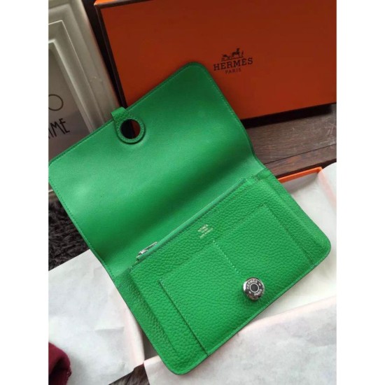 Replica Hermes Dogon Portafoglio in pelle Vert Imitazioni Replica perfette Hermes Dogon Portafoglio in pelle Vert