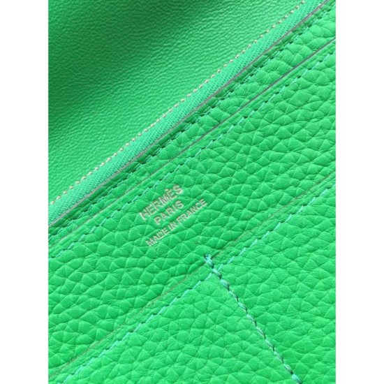 Replica Hermes Dogon Portafoglio in pelle Vert Imitazioni Replica perfette Hermes Dogon Portafoglio in pelle Vert