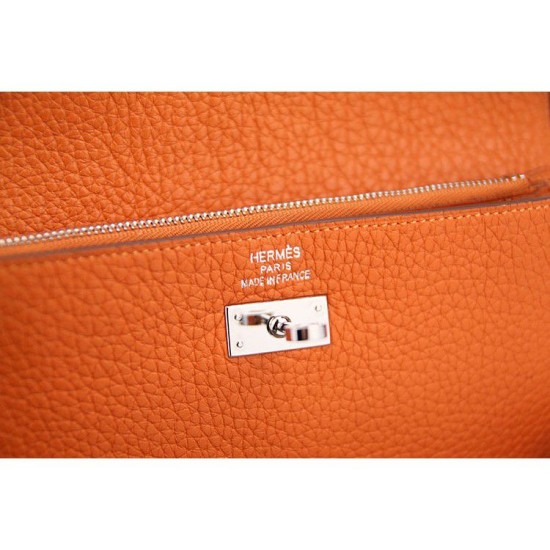 Replica Borsa di alta qualità Hermes Kelly Longue Portafoglio in pelle arancione Clemence Imitazioni Replica Perfette Borsadi alta qualità Hermes Kelly Longue Portafoglio in pelle arancione Clemence