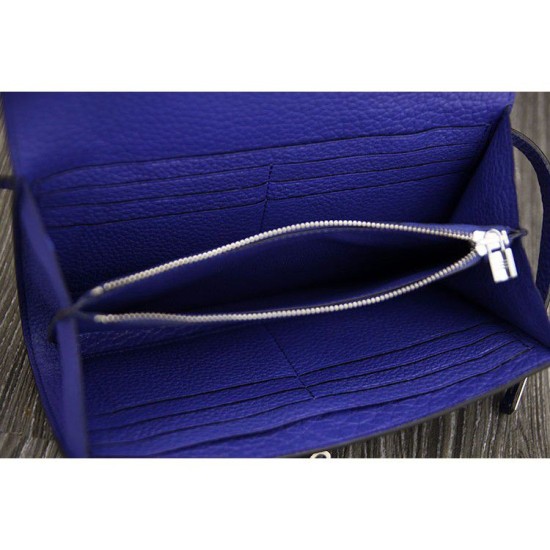 Replica Pari di alta qualità Hermes Kelly Longue Portafoglio in pelle blu elettrico Clemence Imitazioni Replica perfette Pari di alta qualità Hermes Kelly Longue Portafoglio in pelle blu elettrico Clemence