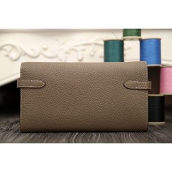 Replica Hermes Kelly Longue Portafoglio in pelle étoupe Clemence Imitazioni Replica perfette Hermes Kelly Longue Portafoglio in pelle étoupe Clemence