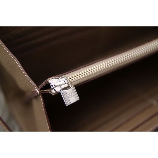 Replica Hermes Kelly Longue Portafoglio in pelle étoupe Clemence Imitazioni Replica perfette Hermes Kelly Longue Portafoglio in pelle étoupe Clemence