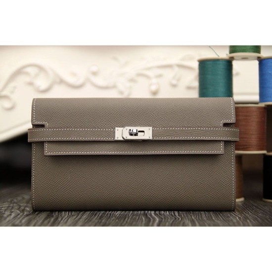 Replica Pari Hermes Kelly Longue Portafoglio in pelle étoupe Epsom Imitazioni Replica perfette Pari Hermes Kelly Longue Portafoglio in pelle étoupe Epsom