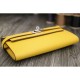 Replica Perfette Borsadi alta qualit&agrave; Hermes Kelly Longue Portafoglio in pelle gialla Epsom