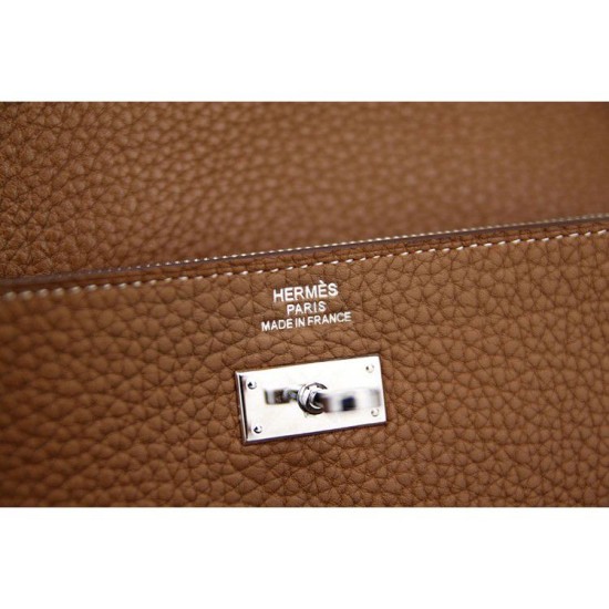 Replica Hermes Kelly Longue Portafoglio in pelle marrone Clemence Imitazioni Replica perfette Hermes Kelly Longue Portafoglio in pelle marrone Clemence