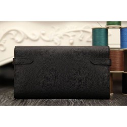 Replica Pari Hermes Kelly Longue Portafoglio in pelle nera Epsom Imitazioni Replica perfette Pari Hermes Kelly Longue Portafoglio in pelle nera Epsom