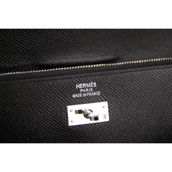 Replica Pari Hermes Kelly Longue Portafoglio in pelle nera Epsom Imitazioni Replica perfette Pari Hermes Kelly Longue Portafoglio in pelle nera Epsom