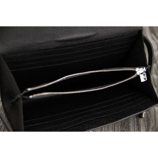 Replica Pari Hermes Kelly Longue Portafoglio in pelle nera Epsom Imitazioni Replica perfette Pari Hermes Kelly Longue Portafoglio in pelle nera Epsom