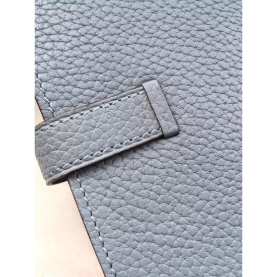 Replica Borsa imitazione Portafoglio Hermes Bearn in azzurro in pelle Imitazioni Replica Perfette Borsaimitazione Portafoglio Hermes Bearn in azzurro in pelle