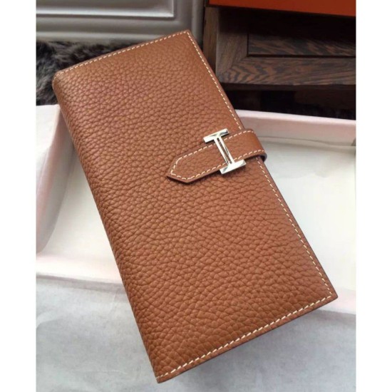 Replica Perfette BorsaPortafoglio Hermes Bearn Portafoglio In pelle marrone