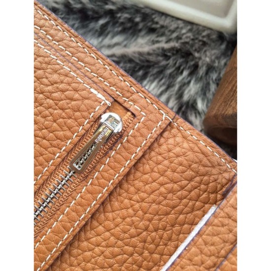 Replica Perfette BorsaPortafoglio Hermes Bearn Portafoglio In pelle marrone
