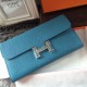 Replica Portafoglio Hermes Costanza a lungo in Jean pelle blu Imitazioni Replica perfette Portafoglio Hermes Costanza a lungo in Jean pelle blu