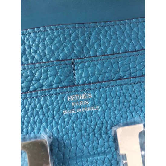 Replica Portafoglio Hermes Costanza a lungo in Jean pelle blu Imitazioni Replica perfette Portafoglio Hermes Costanza a lungo in Jean pelle blu
