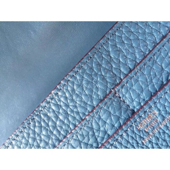Replica Portafoglio Hermes Costanza a lungo in Jean pelle blu Imitazioni Replica perfette Portafoglio Hermes Costanza a lungo in Jean pelle blu