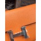 Replica perfette Portafoglio Hermes Costanza a lungo in pelle arancione Epsom