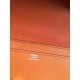 Replica perfette Portafoglio Hermes Costanza a lungo in pelle arancione Epsom