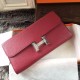 Replica perfette di alta qualit&agrave; Portafoglio Hermes Costanza a lungo in pelle fucsia