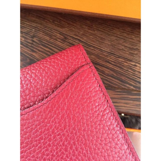 Replica perfette di alta qualit&agrave; Portafoglio Hermes Costanza a lungo in pelle fucsia