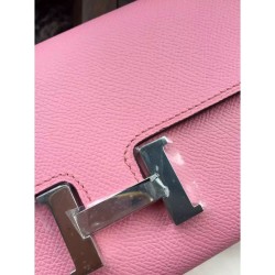 Replica Pari Portafoglio Hermes Costanza a lungo in pelle rosa Epsom Imitazioni Replica perfette Pari Portafoglio Hermes Costanza a lungo in pelle rosa Epsom