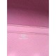 Replica perfette Pari Portafoglio Hermes Costanza a lungo in pelle rosa Epsom