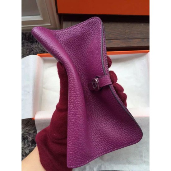 Replica perfette Portafoglio Hermes Dogon  in pelle Cyclamen