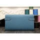 Replica perfette Portafoglio Hermes Kelly Longue in pelle Jean Blu Clemence
