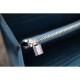Replica perfette Portafoglio Hermes Kelly Longue in pelle Jean Blu Clemence