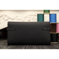 Replica Alta gamma Portafoglio Hermes Kelly Longue in pelle nera Clemence Imitazioni Replica perfette Alta gamma Portafoglio Hermes Kelly Longue in pelle nera Clemence
