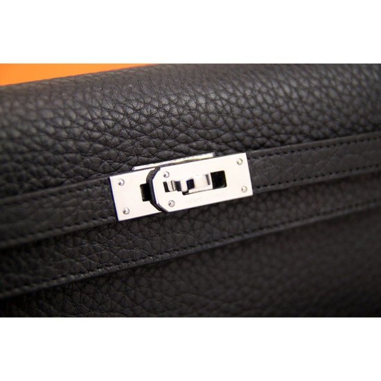 Replica Alta gamma Portafoglio Hermes Kelly Longue in pelle nera Clemence Imitazioni Replica perfette Alta gamma Portafoglio Hermes Kelly Longue in pelle nera Clemence