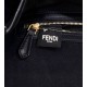 Replica Perfette Borsa in tela Fendi Baguette media FF 8BR600 Nera imitazioni
