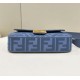 Borsa media Fendi Baguette Jacquard FF in tessuto 8BR600 Blu Replica Replica Perfette Borsa media Fendi Baguette Jacquard FF in tessuto 8BR600 Blu imitazioni
