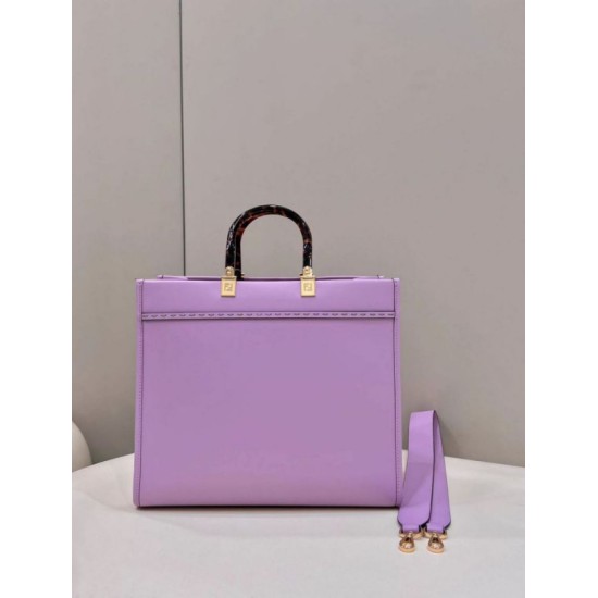 Replica Perfette Borsa tote media Fendi Sunshine viola imitazioni