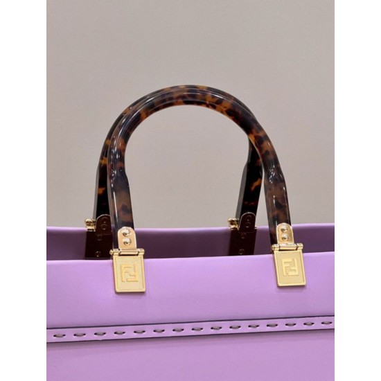 Replica Perfette Borsa tote media Fendi Sunshine viola imitazioni