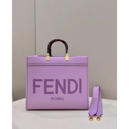 Replica Perfette Borsa tote media Fendi Sunshine viola imitazioni