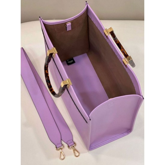 Replica Perfette Borsa tote media Fendi Sunshine viola imitazioni