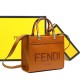 Borse Firmate Replica tote Fendi Sunshine piccola shopper Marrone qualità specchio Replica Perfette Borse Firmate tote Fendi Sunshine piccola shopper Marrone imitazioni