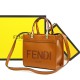 Borse Firmate Replica tote Fendi Sunshine piccola shopper Marrone qualità specchio Replica Perfette Borse Firmate tote Fendi Sunshine piccola shopper Marrone imitazioni