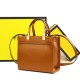 Borse Firmate Replica tote Fendi Sunshine piccola shopper Marrone qualità specchio Replica Perfette Borse Firmate tote Fendi Sunshine piccola shopper Marrone imitazioni