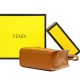 Borse Firmate Replica tote Fendi Sunshine piccola shopper Marrone qualità specchio Replica Perfette Borse Firmate tote Fendi Sunshine piccola shopper Marrone imitazioni