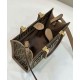 Borsa Fendi Sunshine Small Shopper Tote FF in tessuto jacquard Marrone Replica Replica Perfette Borsa Fendi Sunshine Small Shopper Tote FF in tessuto jacquard Marrone imitazioni